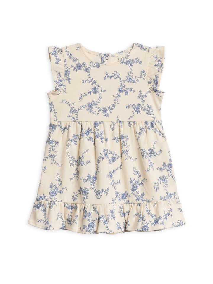 Colored Organics - Wholesale Dress - Baby - Organic Baby & Kids Tilly Tiered Dress - Serena Floral/Rain