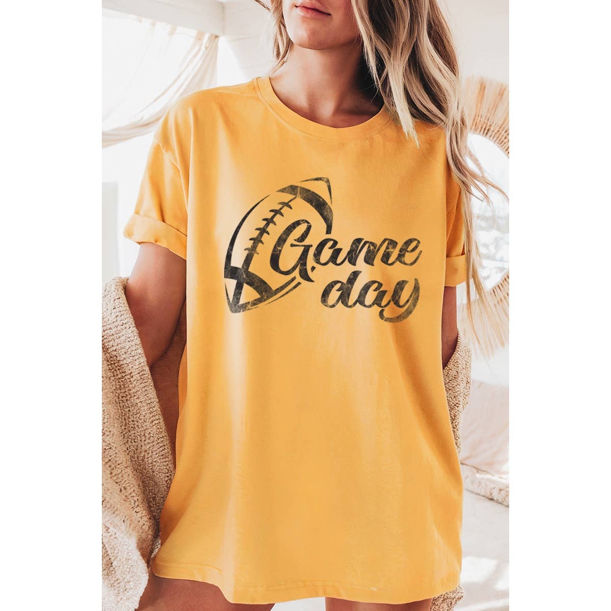 STARCHIS - Wholesale T-Shirt (Graphic) - Women's - TS-P5264 GAME DAY FOOTBALL GRAPHIC WOMEN'S T-SHIRT3