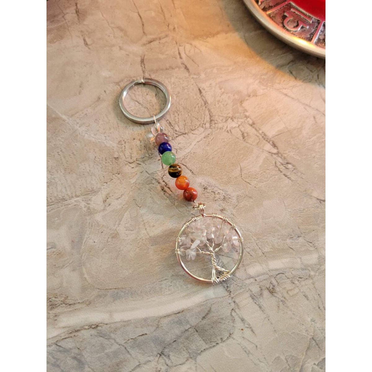My Magic Place Shop - Wholesale Keychain - Women's - Gemstone and Natural Quartz Crystal Chakra Keychain3