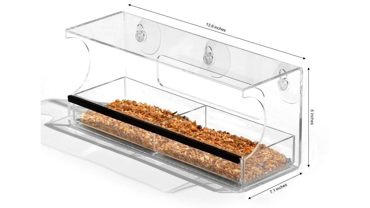 Ashman Online - Wholesale Throw Pillow Cover - Ashman Deluxe Window Bird Feeder, Spacious Design, Easy to Install, Clean and Fill, Great Gift for Friends and Family6