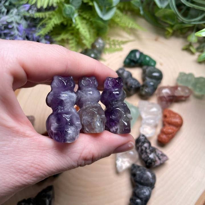 Copper Ashes - Wholesale Spiritual Stone/Crystal - Crystal Skull with Owl18