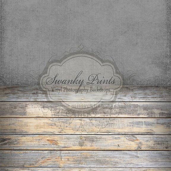 Deux en un 8 pi x 16 pi/Texture grise et bois usé pour la vente par Swanky Prints