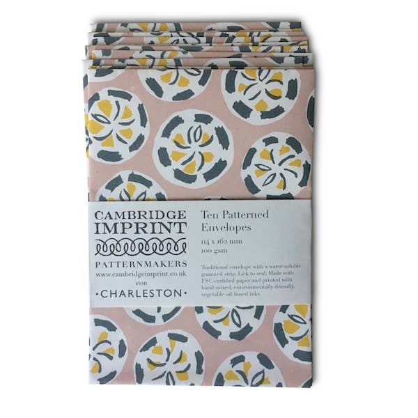 Packet of Ten Patterned Envelopes Charleston Roundel for wholesale by Cambridge Imprint