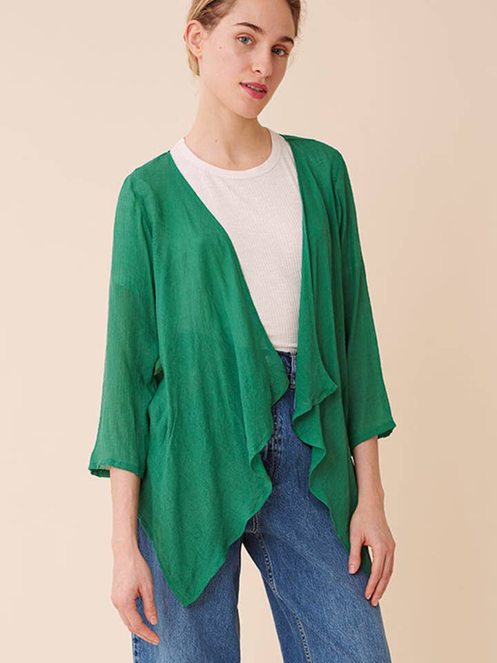 Cárdigan de color liso para venta al por mayor de Hana