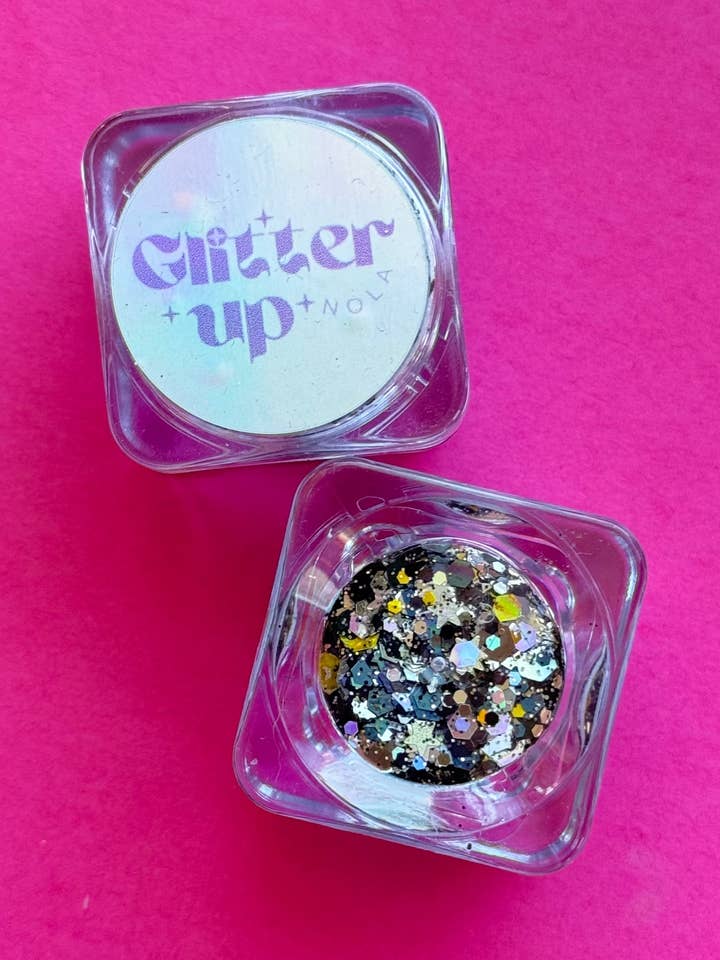 Saintsation Black & Gold Glitter Gel for wholesale by Glitter Up Nola