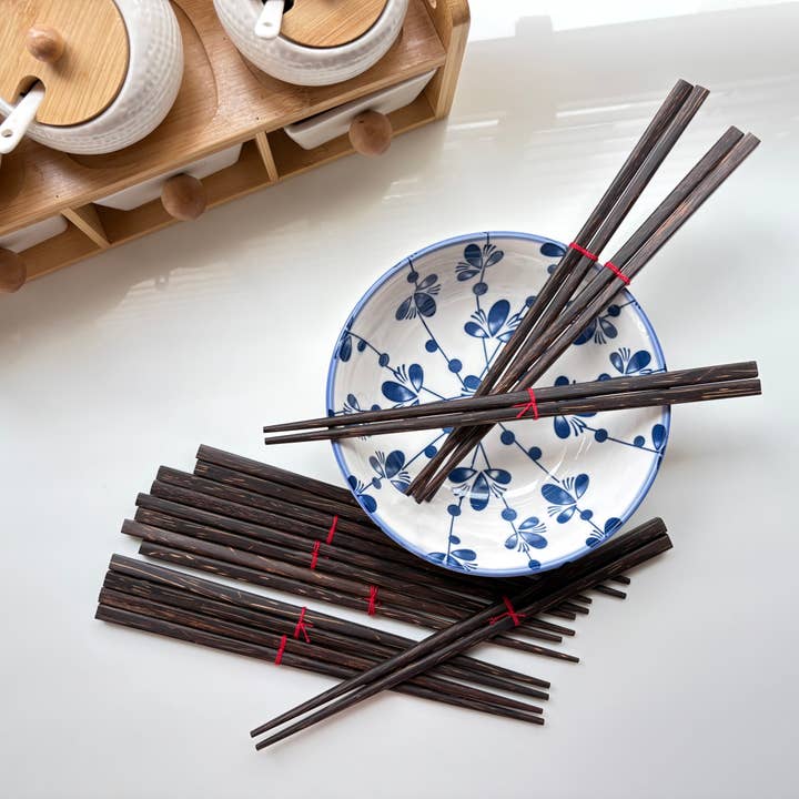 Thai Black Palm Wood Chopsticks for wholesale by BayGoGreen
