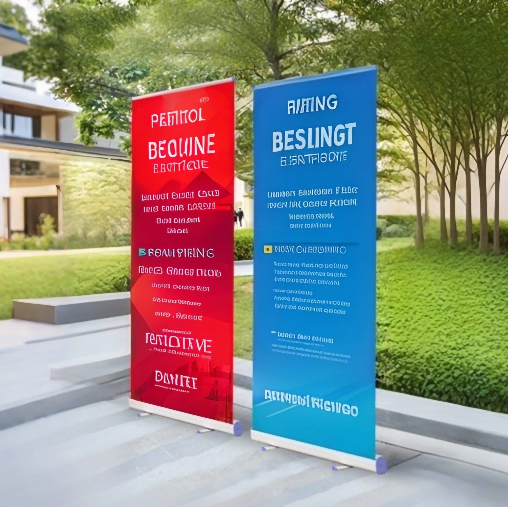 FIXTUREDISPLAYS – Engroshandel Banner – 31,5" B x 80" H Bærbar lodret udtrækkelig roll-up bannerstander i aluminiumlegering 221635