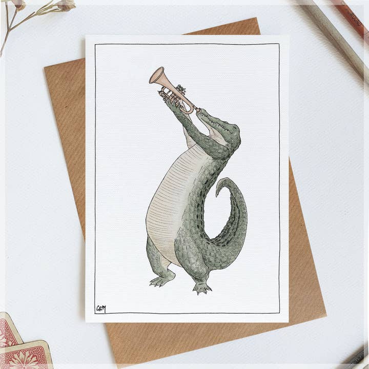 The Crocodile and His Trumpet for wholesale by Erlenmeyer