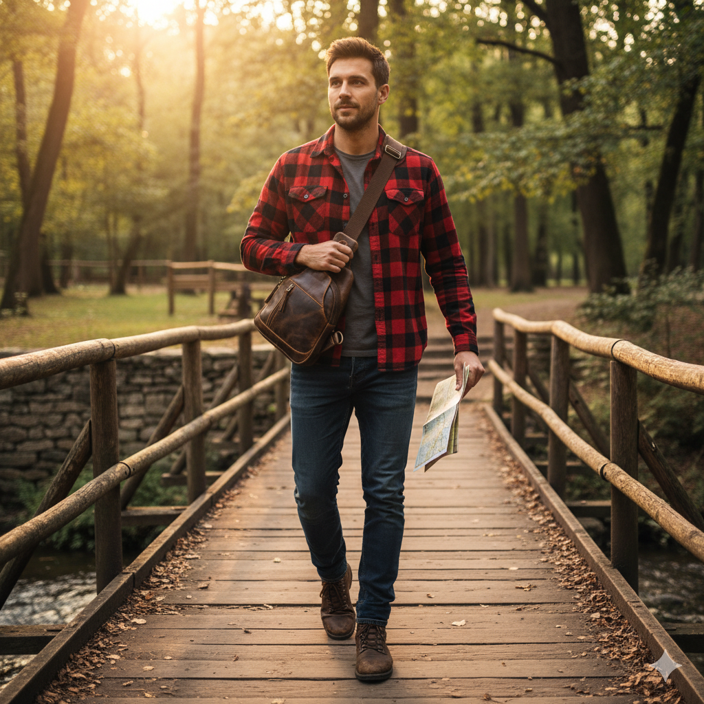 Sixtease Bags USA - Wholesale Crossbody Bag - Women's - Genuine Leather  Unisex Chest Bag - Rustic Brown1