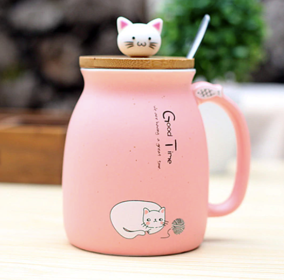 Homerely (We Cover All Import Duties) – wholesale Kaffekoppar – Kattmugg i keramik med tecknad design2