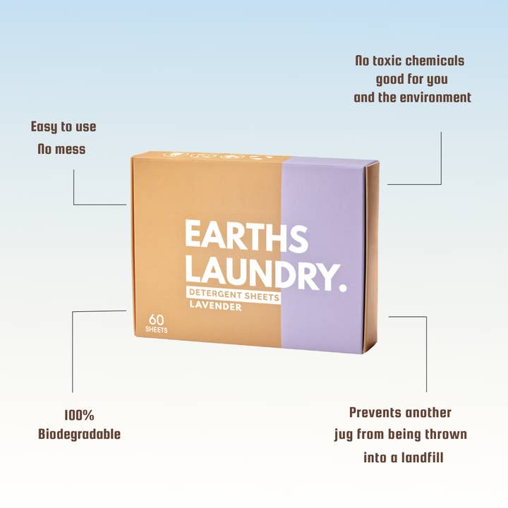 Earths Laundry – Großhandel Waschpulver/-kapseln – Umweltfreundliche Waschmittel-Blätter (parfümfrei)