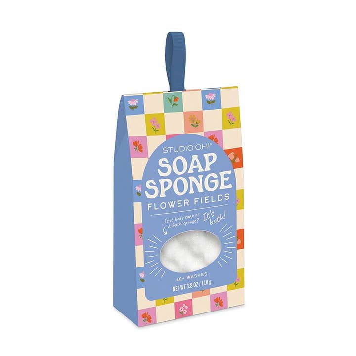 Checkerboard Blooms Soap Sponge for wholesale by Studio Oh!