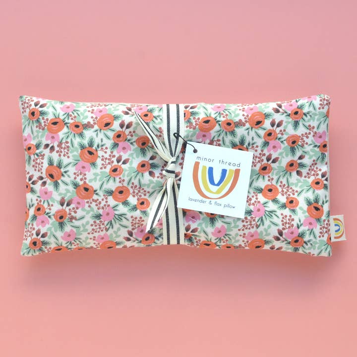 Rosa Blomstret Pink Bomulds Vægtet Øjenpude for engroshandel hos Minor Thread