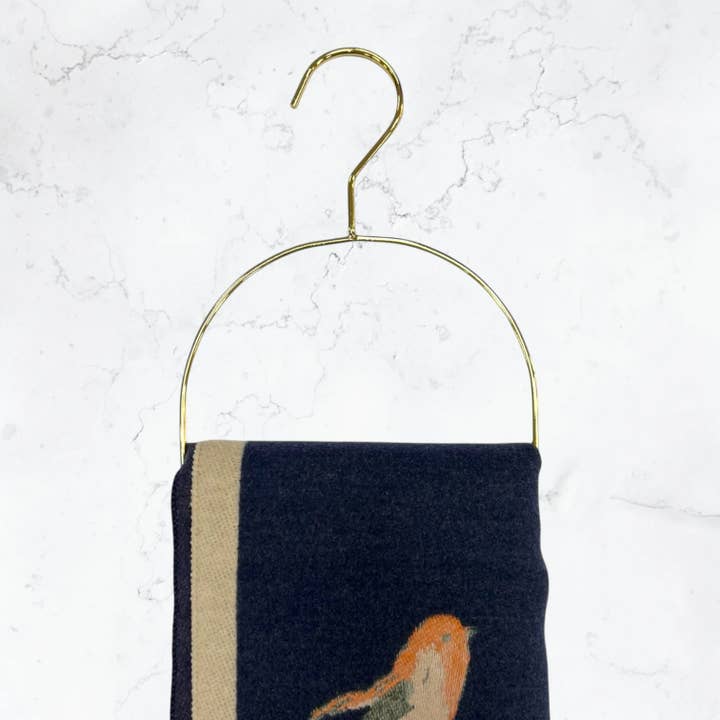 Golden scarf hanger with hook for wholesale by London Scarves