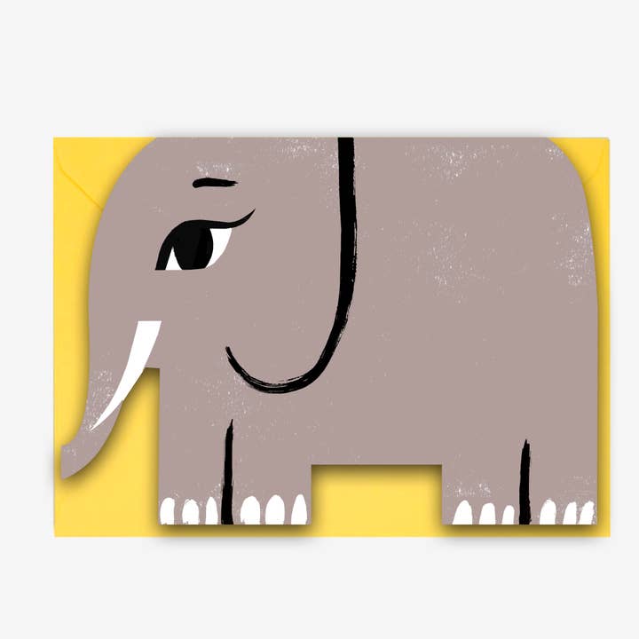 Carte de vœux - Découpe éléphant pour la vente par Sharon King-Chai