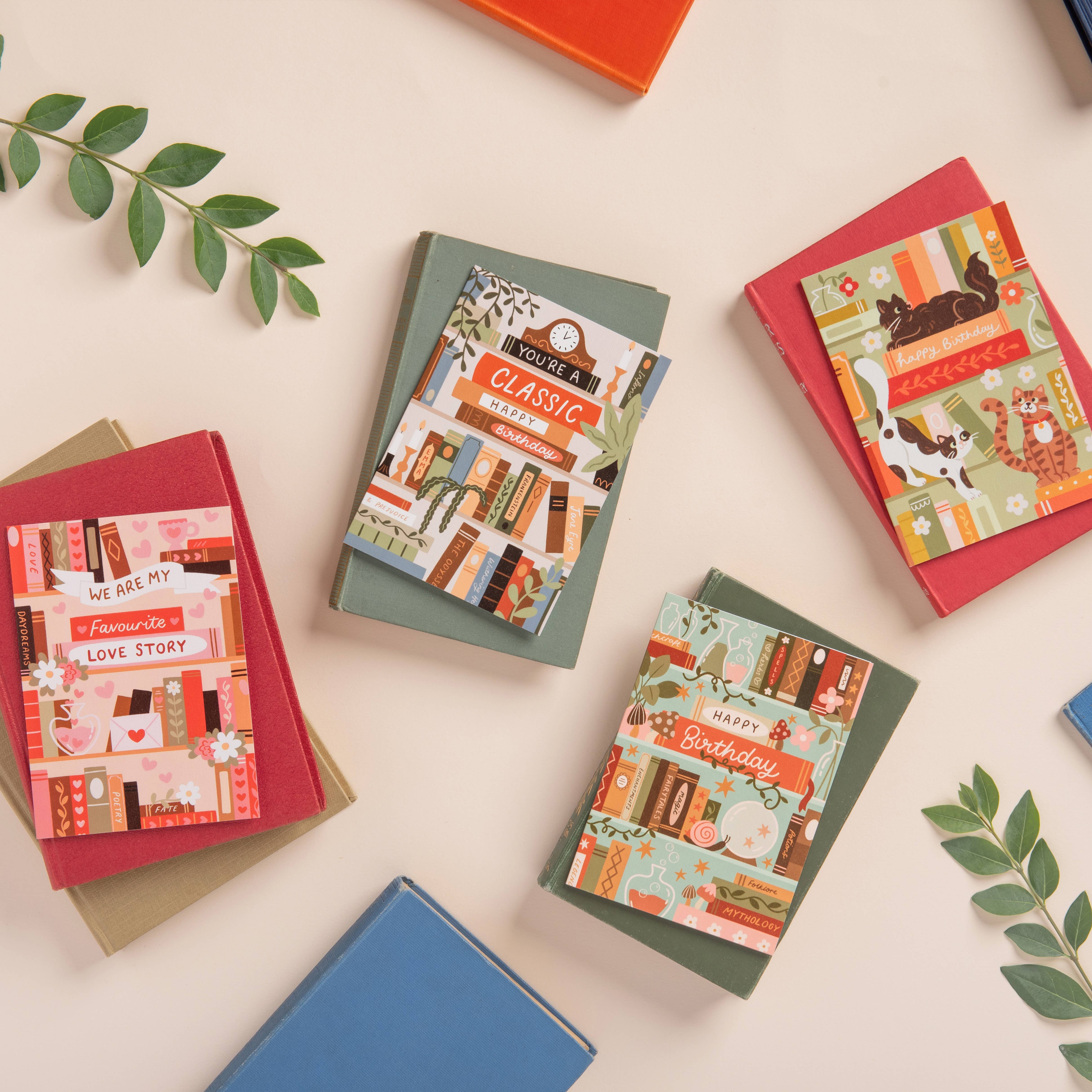 Hopscotch Paper Co. - Wholesale Birthday Card - Fantasy Book Birthday Card, Book-themed Greetings Card1