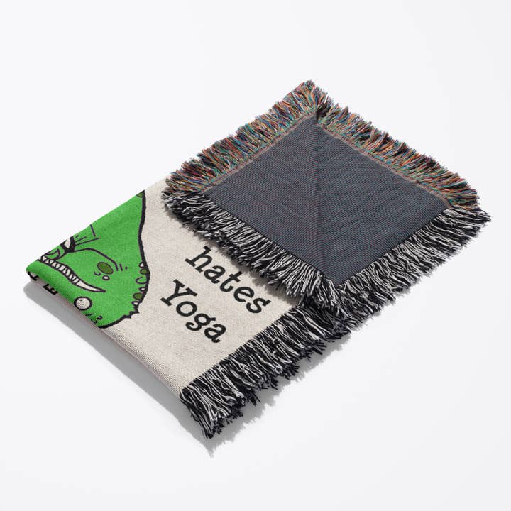 3dRose - Wholesale Throw Blanket - 3dRose, T Rex hates yoga,, Blanket3