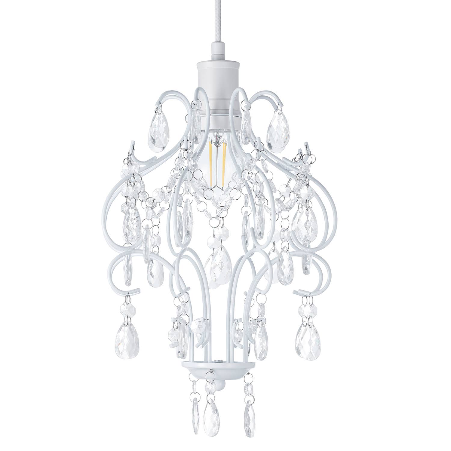 Matt White Shabby Chic Chandelier Style Pendant Ceiling for wholesale on Faire0