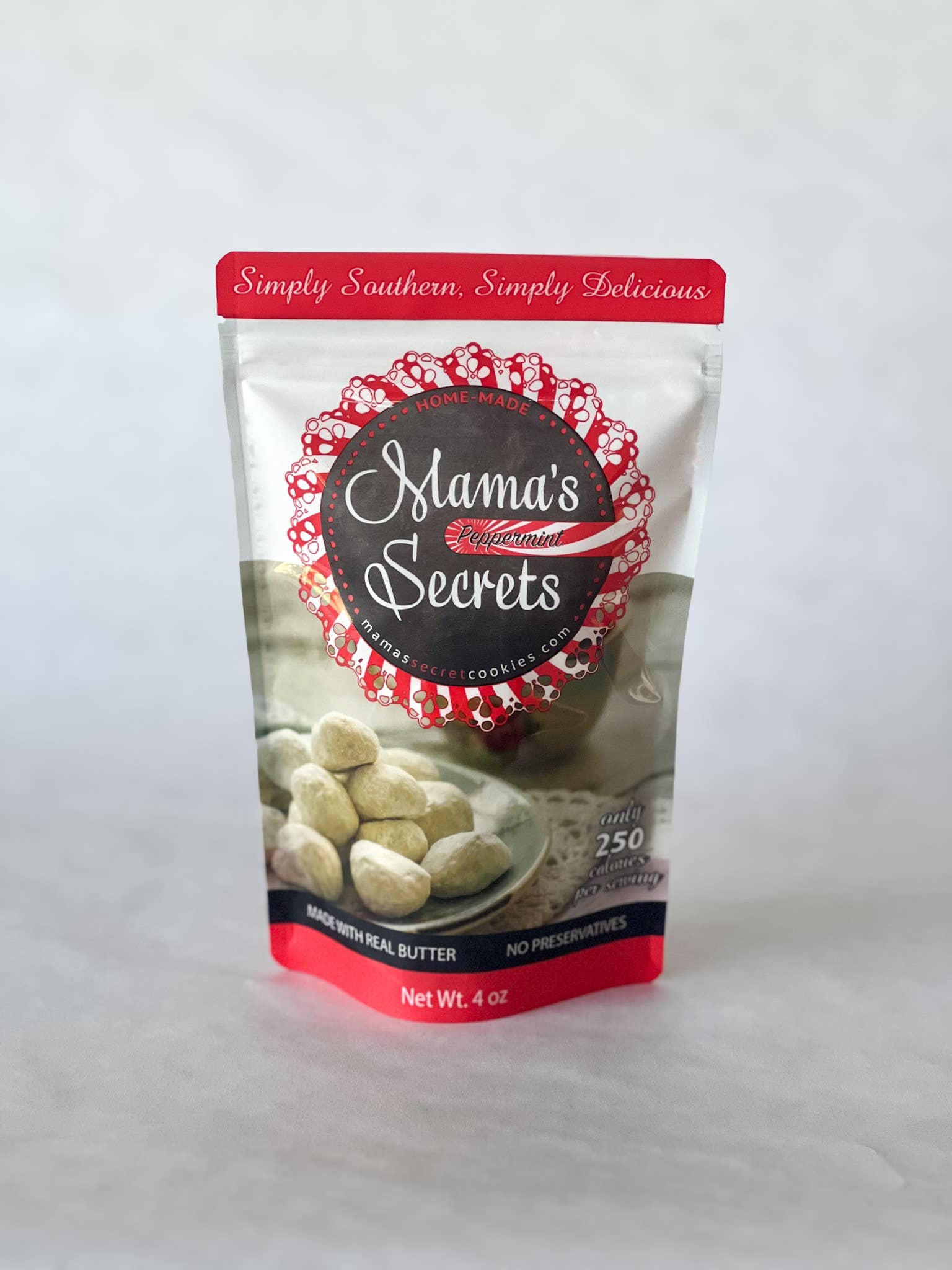 Mama's Secrets Cookies - Wholesale Cookie - 4oz Bag - Mama's Secrets Peppermint Cookies