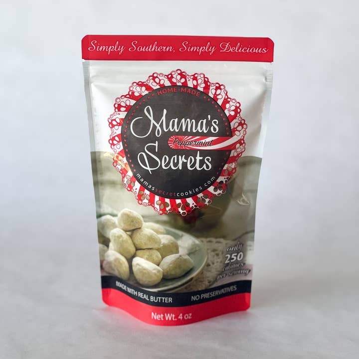 Mama's Secrets Cookies - Wholesale Cookie - 4oz Bag - Mama's Secrets Peppermint Cookies0