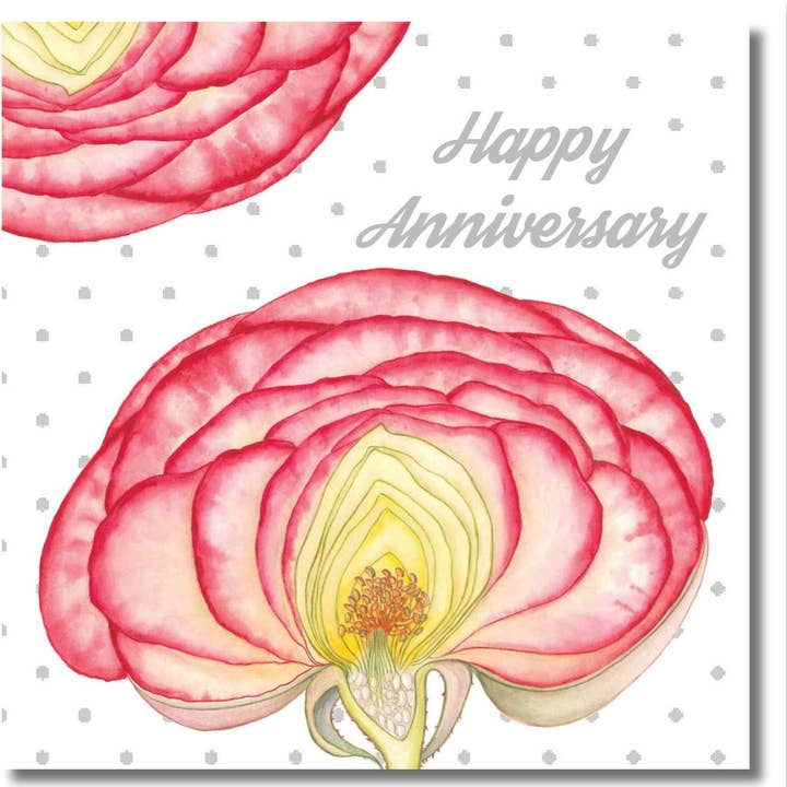 Wenskaart - Floral Dissectie Red Rose Bloom Flower voor wholesale door Zaquarella