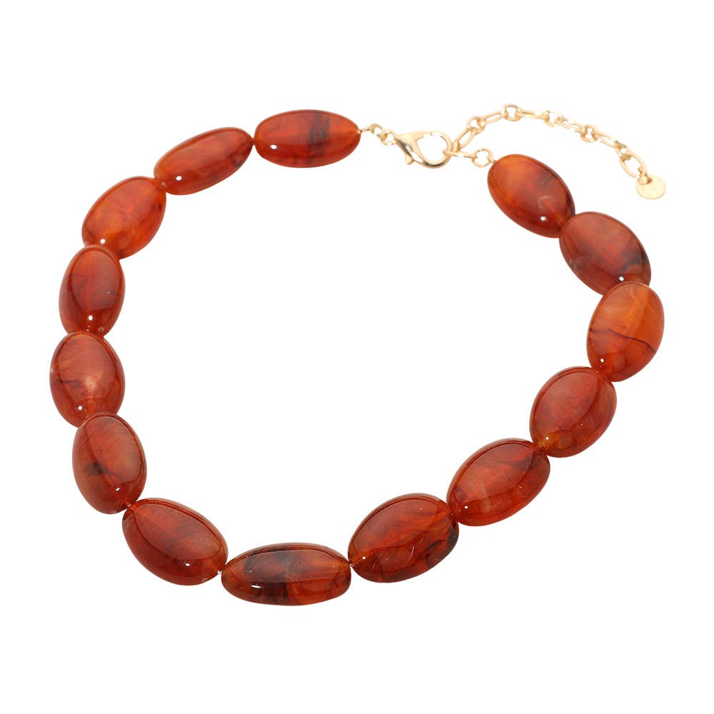 Sensibling Corp. – Engroshandel Perlehalskæde – Chunky marmoreret harpikssten perlekæde statement halskæde10