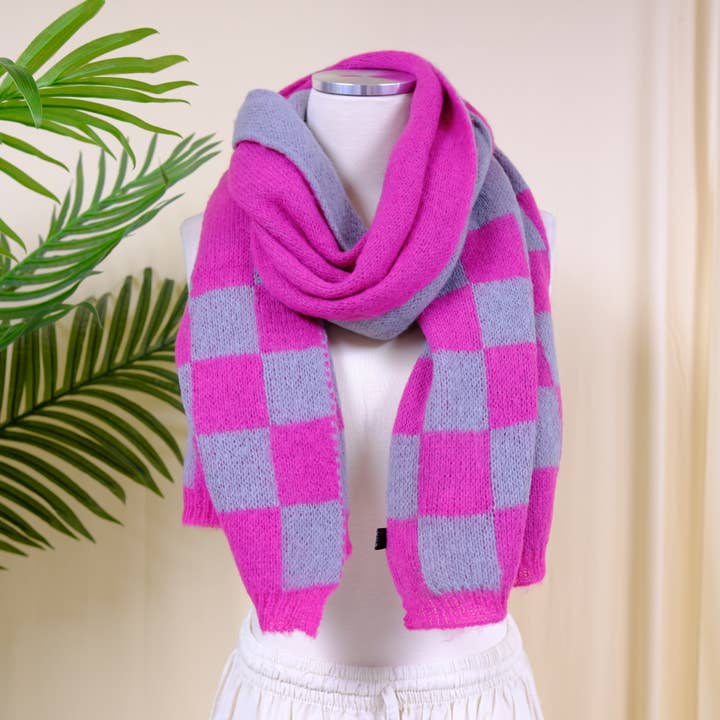 Karma Nepal Crafts – wholesale Scarf – Women's – Plaid Winter Oversized Scarfs18