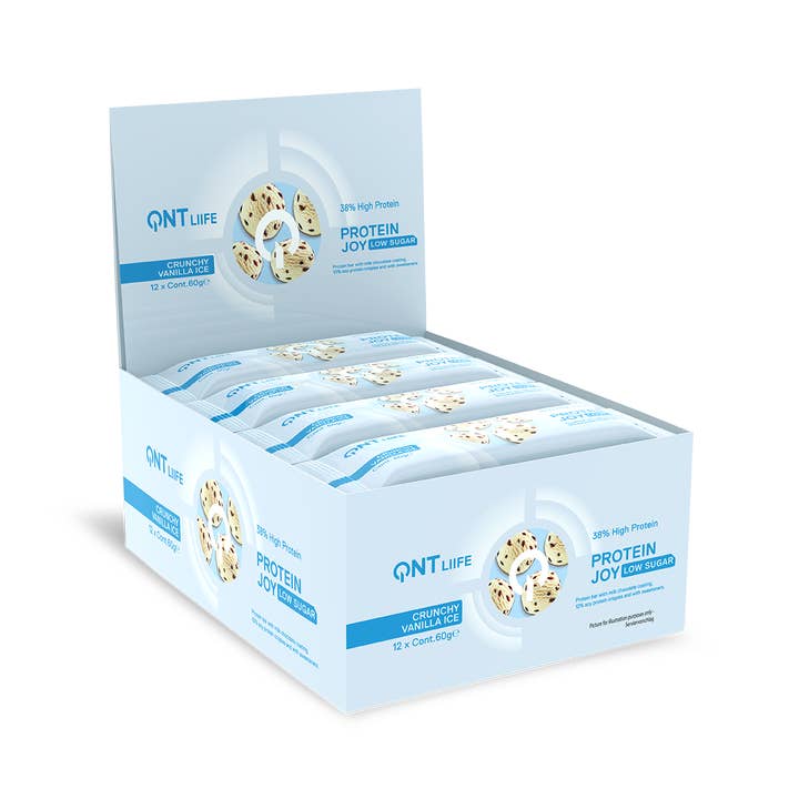 Gudis - Venta al por mayor Barrita de aperitivo - Joy Protein Bar - Helado de vainilla bajo en azúcar, 60 g