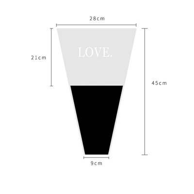 ByHome - Wholesale Gift Bag - 50 pcs, 2 sizes 3 colors LOVE flower OPP bag Bouquet sleeve 5