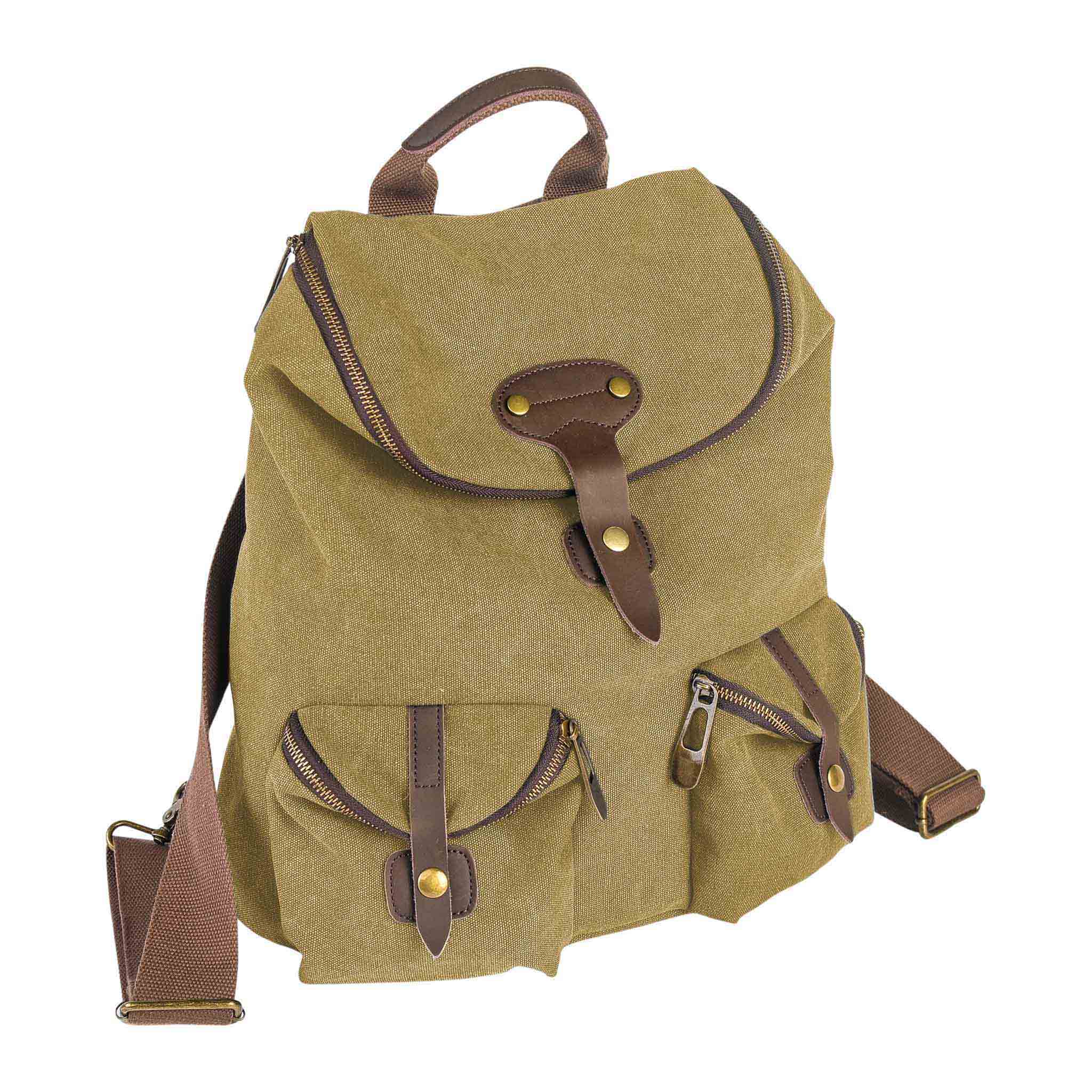 ZEDE PARIS - Wholesale Backpack - Women's - SAINT-PAUL - Canvas and leather backpack101