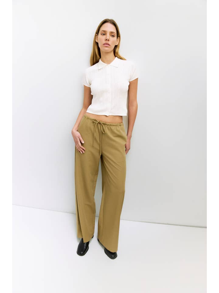 MOD REF - Wholesale Pants - Women's - The Vera Pants | Drawstring Wide Leg Pants2