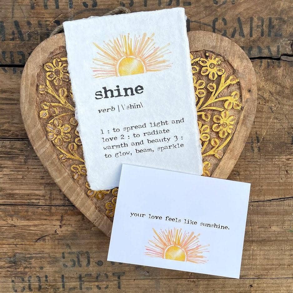 Alison Rose Vintage - Wholesale Art Print - shine definition print on handmade paper with sun1