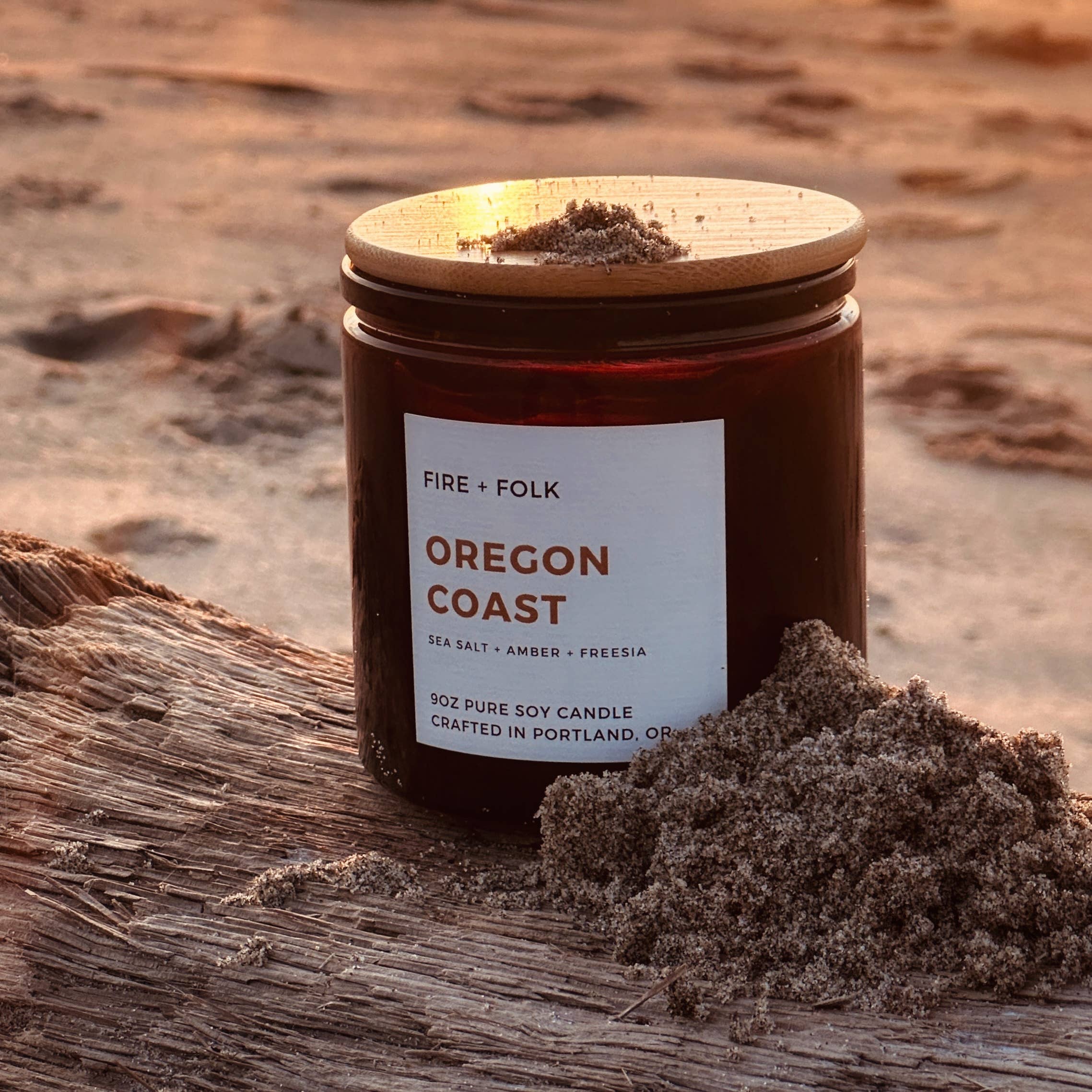 FIRE + FOLK - Wholesale Jar/Filled Candle - Oregon Coast | 9oz Lux Soy Candle5