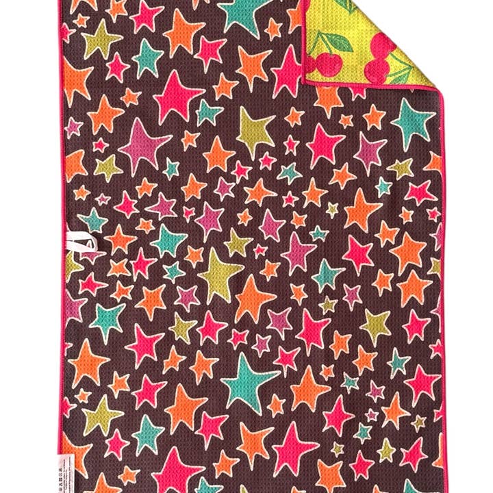 Black White Cherry Burst: Reversible Hand Towel for wholesale on Faire2