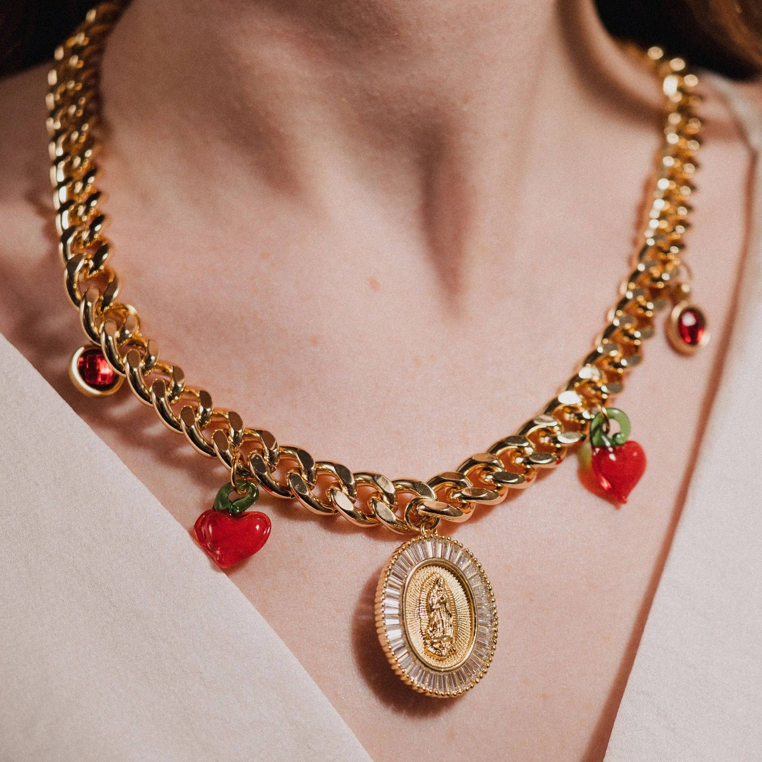 PHOEBE´S – Engroshandel Halskæde med vedhæng – Jomfru Maria halskæde, katolsk smykke5