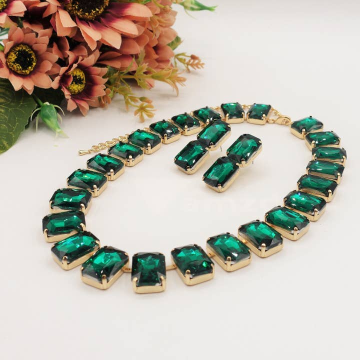 Daemon srls - Wholesale Beaded/Pearl Necklace - MARGOT collier con pietre sfaccettate - gold23