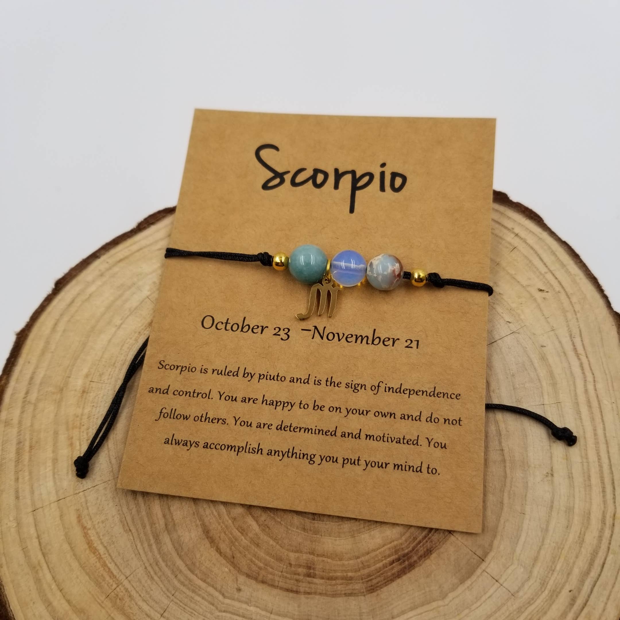 CHAKRA JEWELRY - Wholesale Beaded bracelet - Natural Stone Chakra Bead Constellation Bracelet with Card1