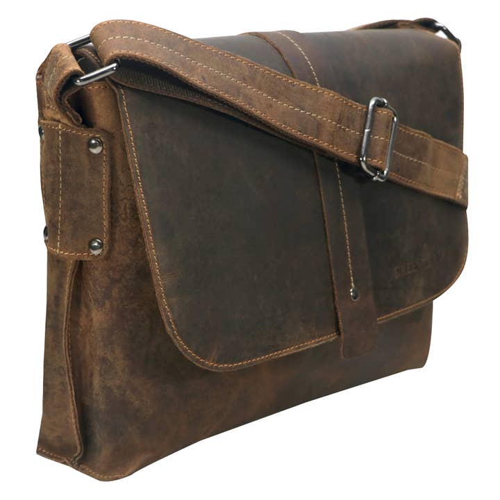Greenwood - Wholesale Messenger Bag - Unisex - Chris leather bag men's shoulder bag wide strap women19