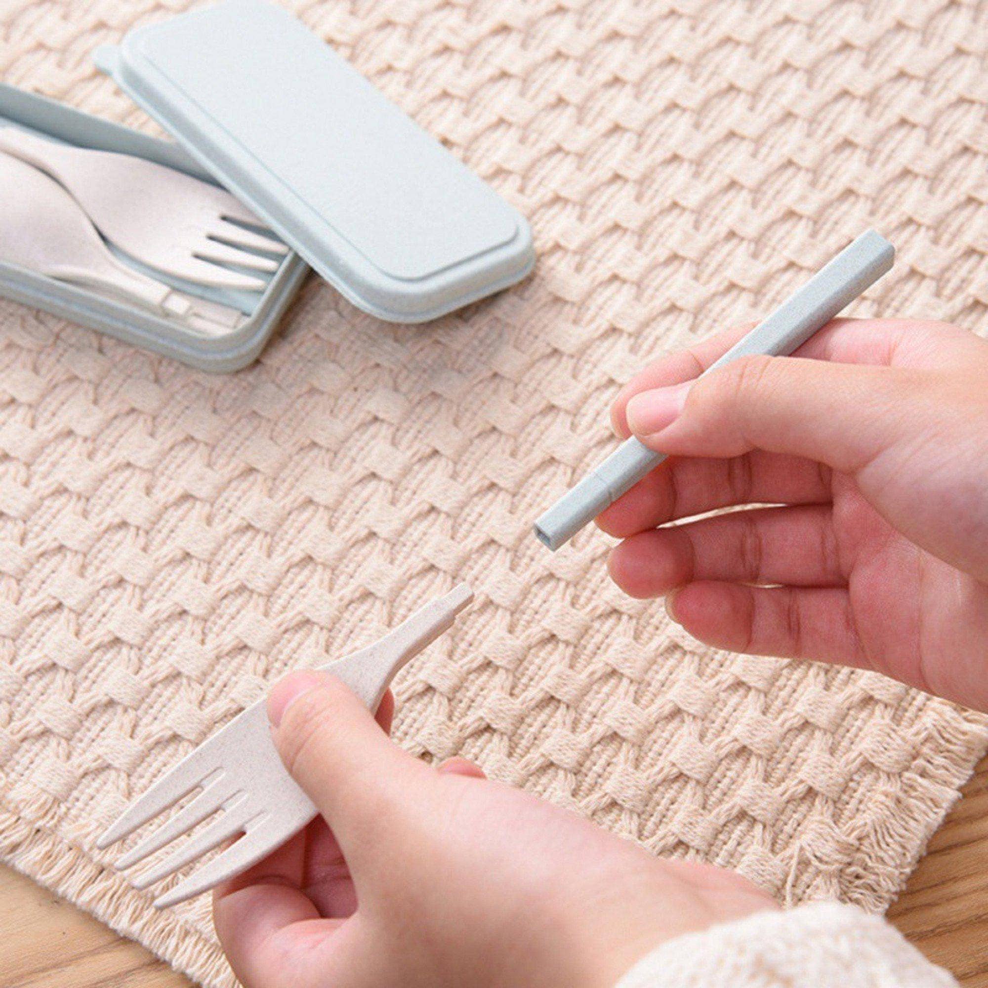 Homerely (We Cover All Import Duties) - Wholesale Assorted Cutlery Set - Mini Biodegradable Wheat Straw Cutlery Set7