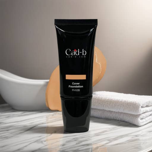 Cad-b - Wholesale Foundation - Full Coverage Foundation For Dry Skin and For Oily Skin - Cafe - FH128 | Paraben Free, Matte Finish