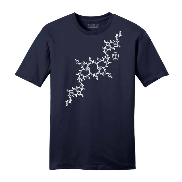 Julia Fractal x Tom Rocks Matematik Mænds Tee for engroshandel hos Beautiful Equations