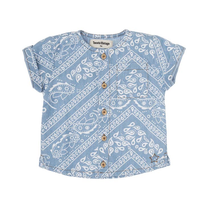 Bandana Print Light Shirt S80823 for wholesale by Tocoto Vintage