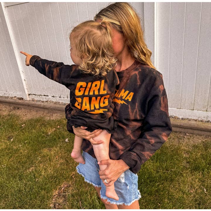 Little Mama Made It - Vente Coffret maman et moi - Sweat-shirts assortis pour maman et mini, sweat-shirt Gang Mama pour fille, chemises mère-fille, meilleurs cadeaux pour les mamans, pulls assortis pour maman et moi