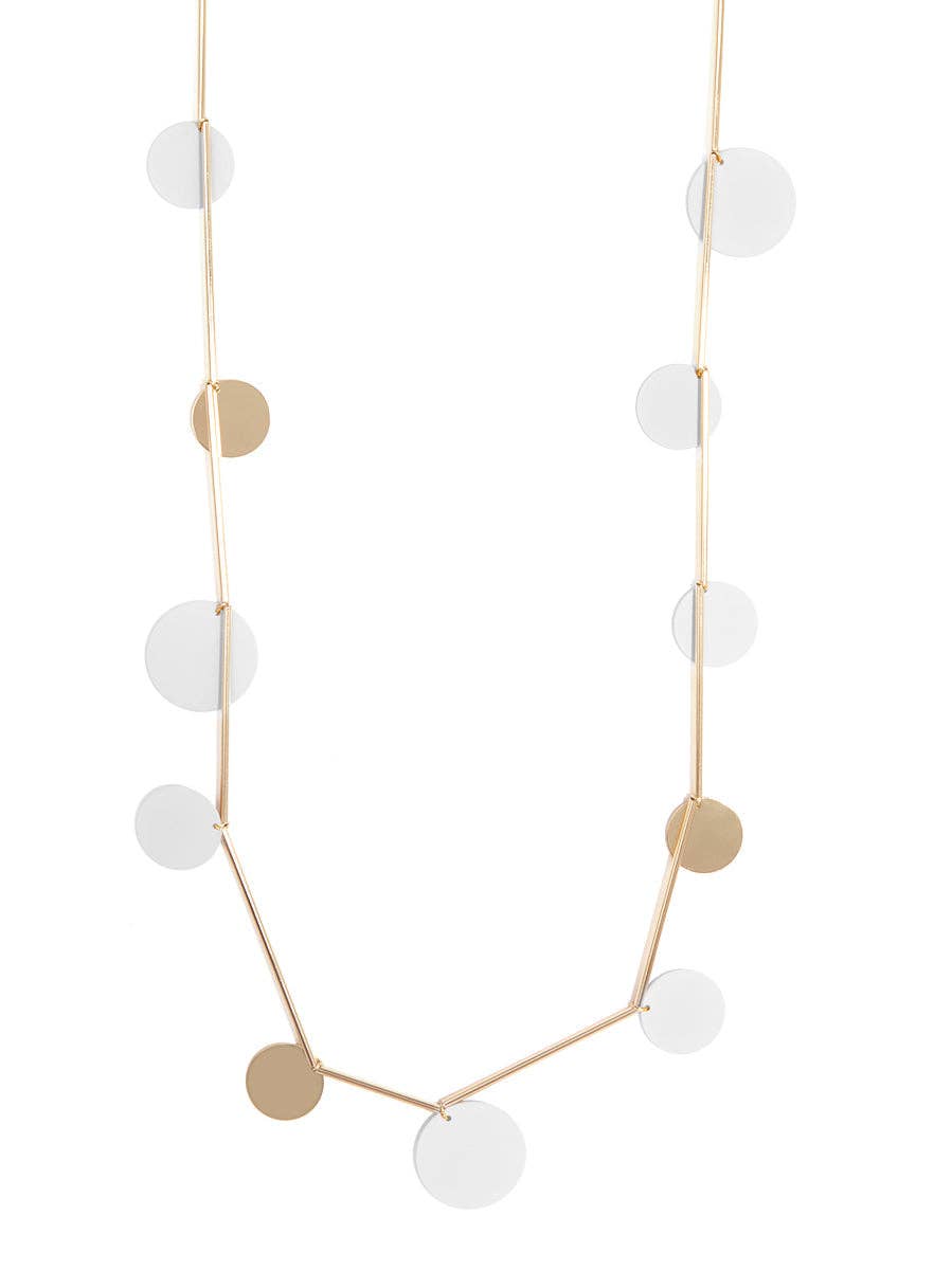 ZENZII Jewelry - Wholesale Bib Necklace - Flat Circle Long Necklace4