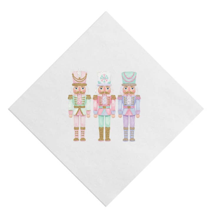 M2B Designs - Wholesale Disposable Napkin - Watercolor Nutcracker Beverage Napkin