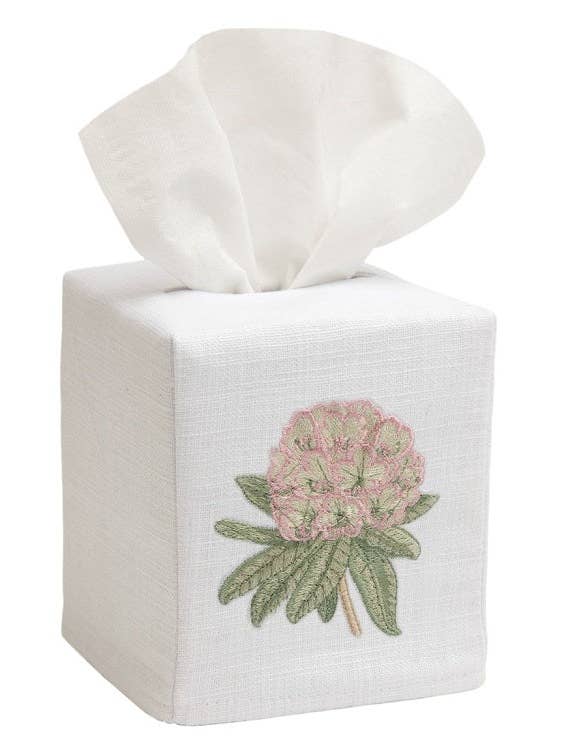 Boîte à mouchoirs, Rhododendron (Rose) pour la vente par Jacaranda Living