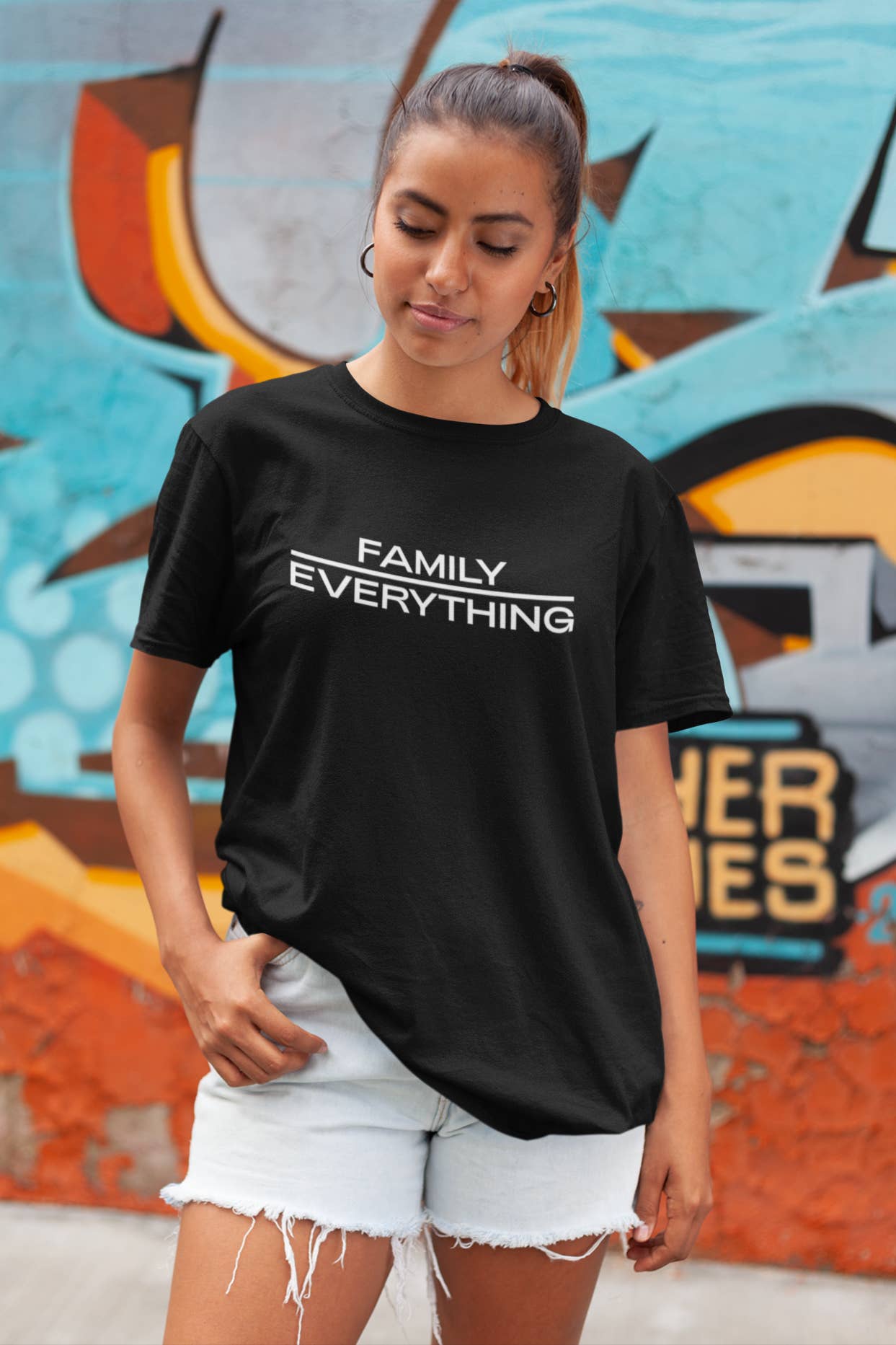 Black Family over everything - Classic unisex t-shirt for wholesale on Faire