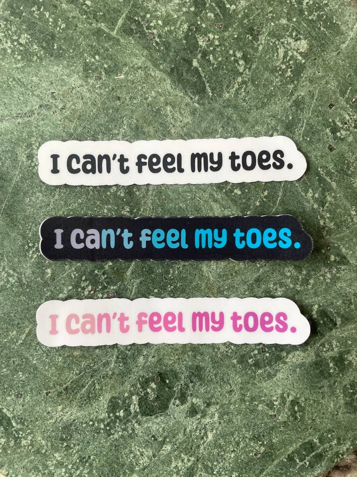 Ski Snowboard Can't Feel My Toes Sticker for wholesale by Say It Ain't Sold