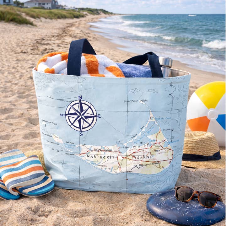 Not for Navigation - Wholesale Tote Bag - Women's - Nantucket Map Compass Tote – ACK Map Bag