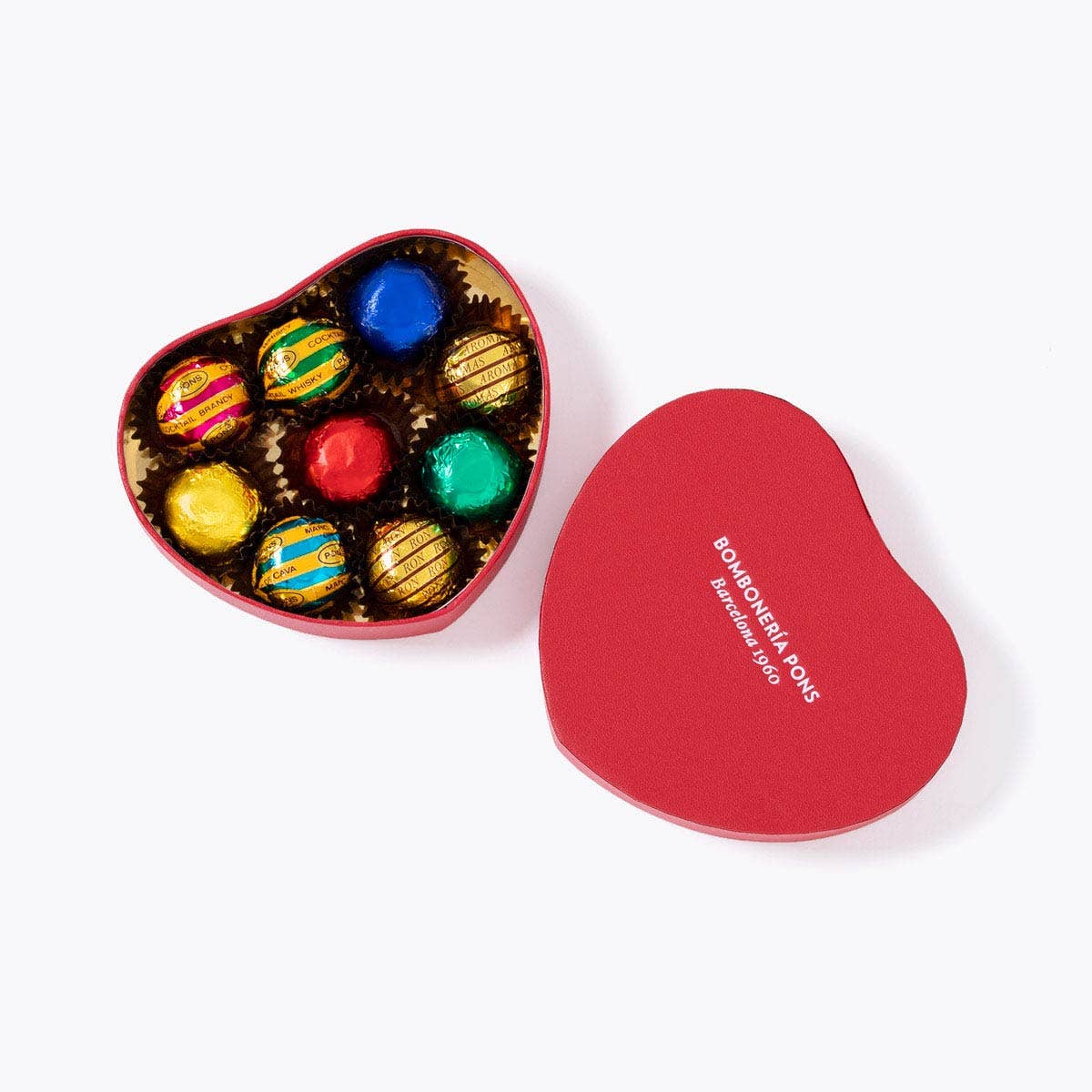 Bomboneria Pons - Wholesale Chocolate Box - Liqueur Chocolates - Heart Box 150g0